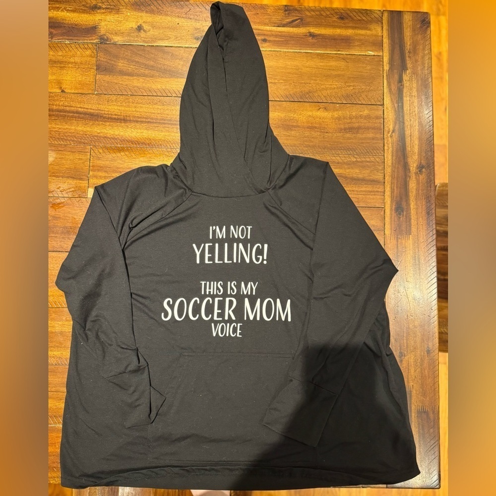 LuLaRoe Black White “I’m Not Yelling This Is My Soccer Mom Voice”